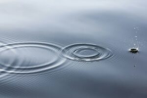 druppel in het water