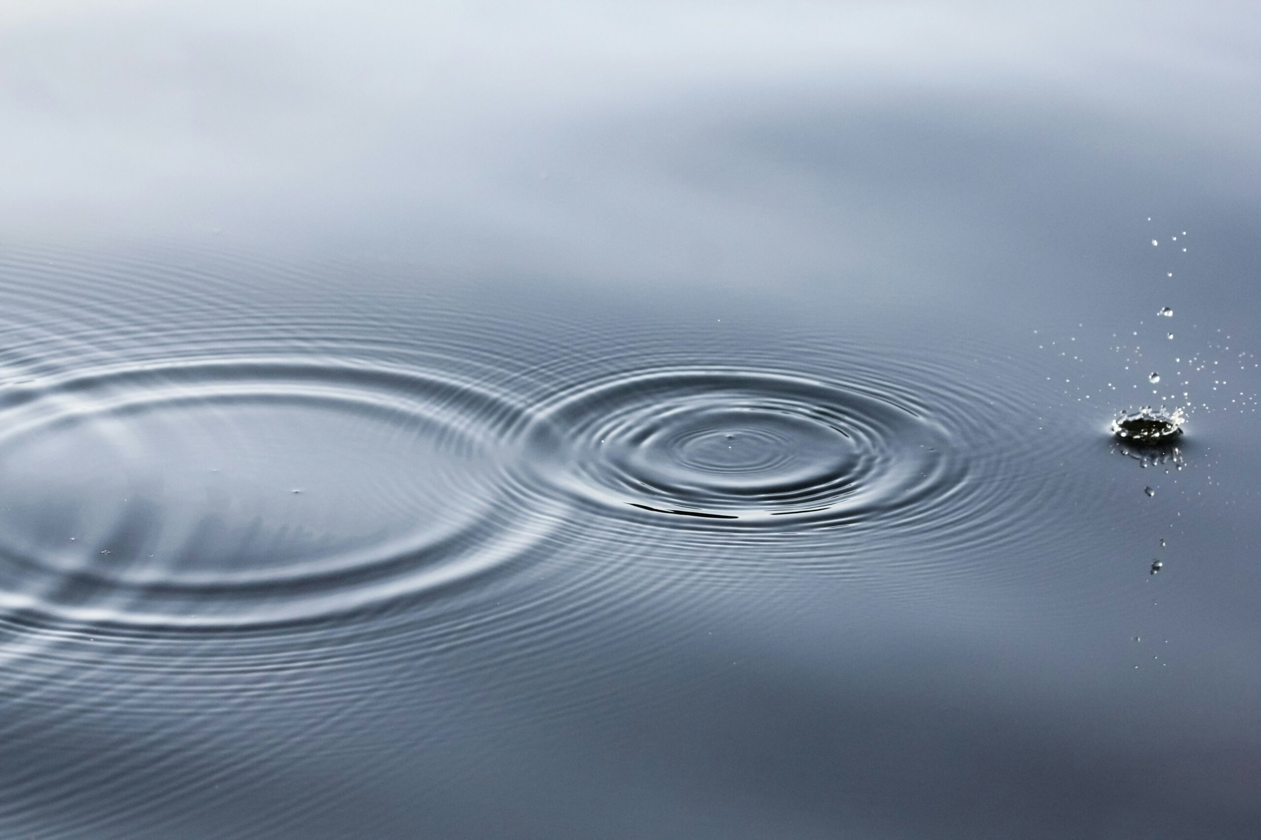 druppel in het water